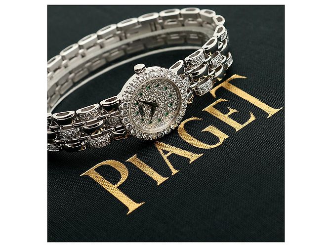 Piaget Weißgold Original Diamant Full Pavé Kleine Damen Armbanduhr - Ansicht 26