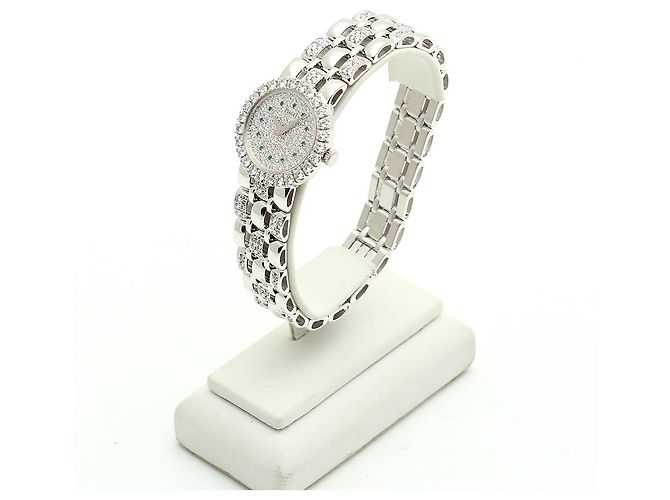 Piaget Weißgold Original Diamant Full Pavé Kleine Damen Armbanduhr - Ansicht 5