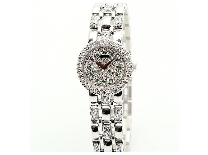 Piaget Weißgold Original Diamant Full Pavé Kleine Damen Armbanduhr - Ansicht 9