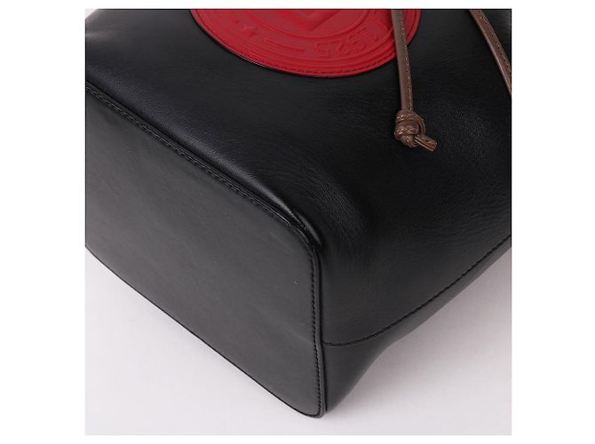Fendi Borsa a tracolla bucket Montrezzo FF Logo Nero - vista 11