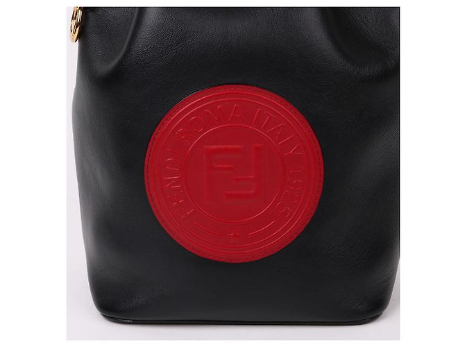 Fendi Borsa a tracolla bucket Montrezzo FF Logo Nero - vista 3