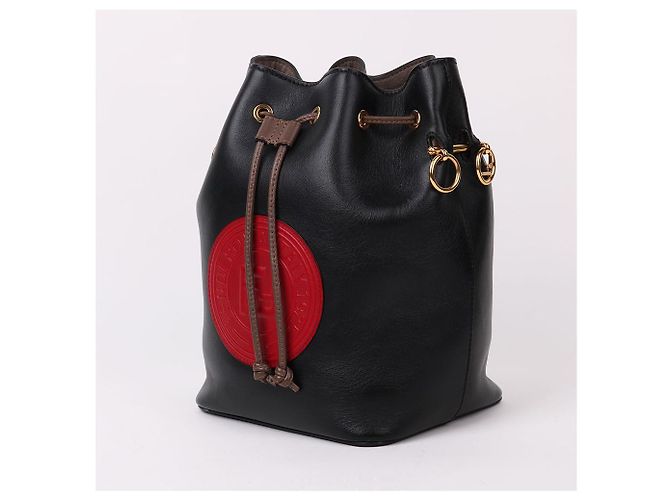 Fendi Borsa a tracolla bucket Montrezzo FF Logo Nero - vista 4