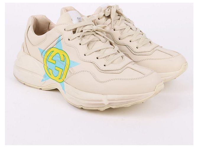 Gucci Sneakers Rhyton Star Print da uomo Bianco - vista 4