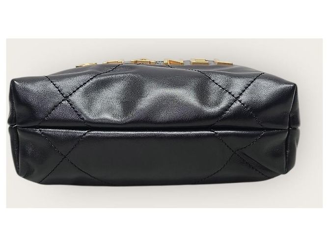 Chanel Mini borsa hobo nera e dorata Nero - vista 6