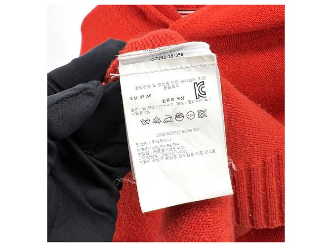 Moncler Camiseta con capucha de punto de lana Roja - vista 6
