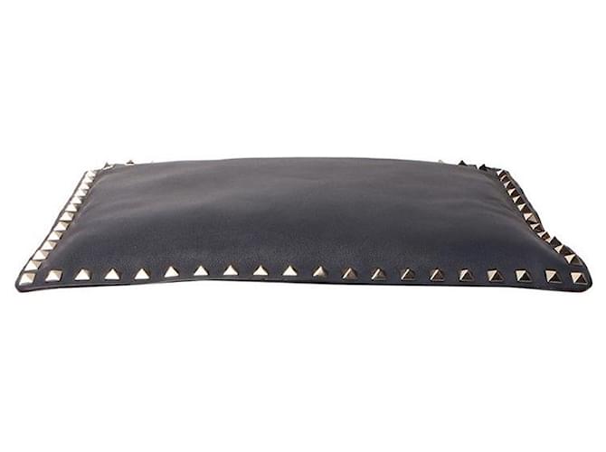 Valentino Clutch Rockstud con zip Blu - vista 5