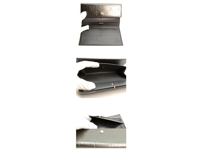Louis Vuitton Porte-Trésor International Wallet in Lack Grau Braun - Ansicht 10