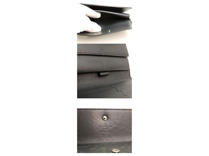 Louis Vuitton Porte-Trésor International Wallet in Lack Grau Braun - Ansicht 11