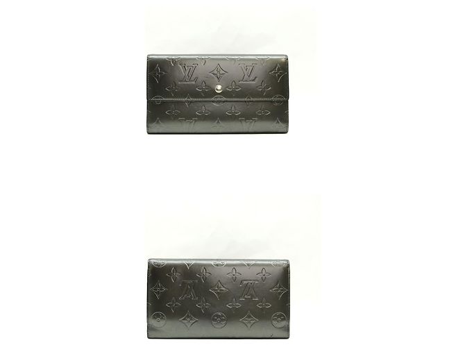 Louis Vuitton Porte-Trésor International Wallet in Lack Grau Braun - Ansicht 3