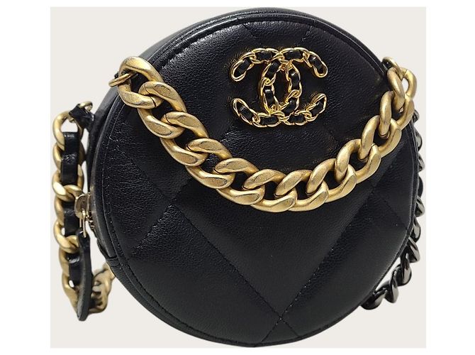 Chanel Serie di borse Tambourine con logo CC Oro e Nero - vista 3