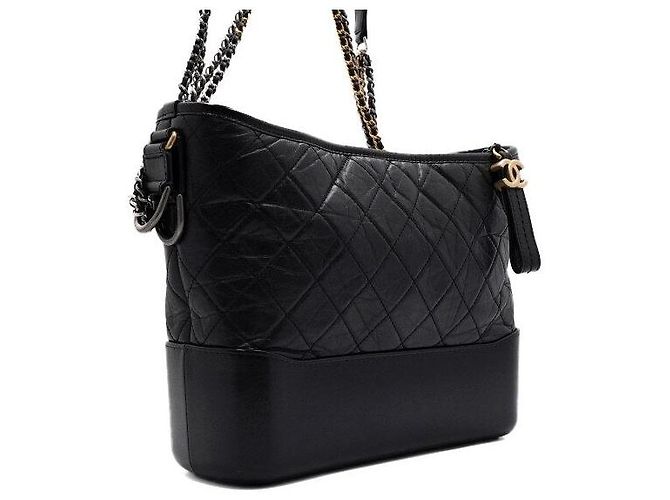 Chanel Gabrielle Hobo Schultertasche und Umhängetasche Schwarz - Ansicht 3