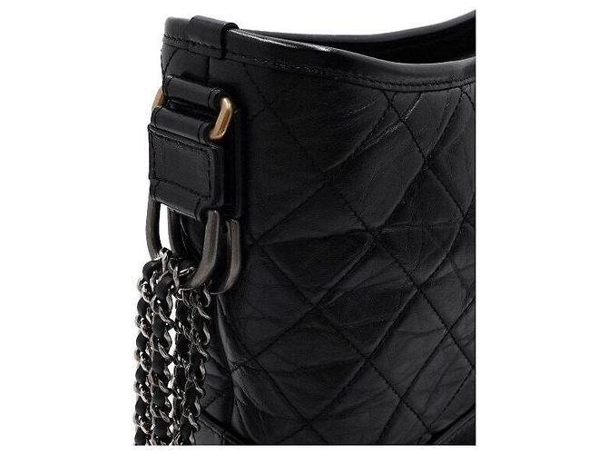 Chanel Gabrielle Hobo Schultertasche und Umhängetasche Schwarz - Ansicht 8
