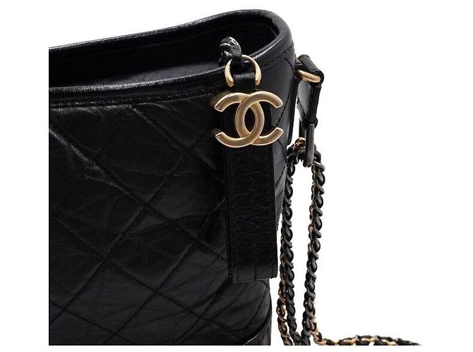 Chanel Gabrielle Hobo Schultertasche und Umhängetasche Schwarz - Ansicht 9