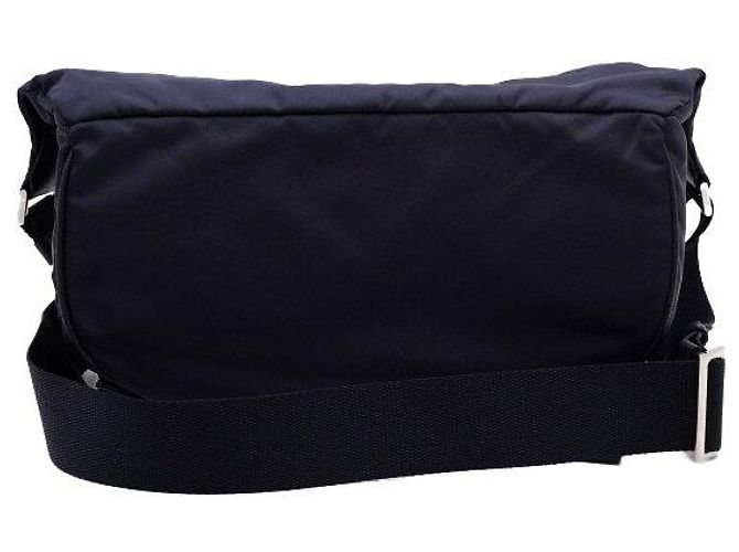 Saffiano Prada Borsa a tracolla in nylon Navy Medium - vista 4