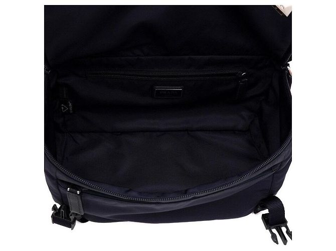 Saffiano Prada Borsa a tracolla in nylon Navy Medium - vista 5