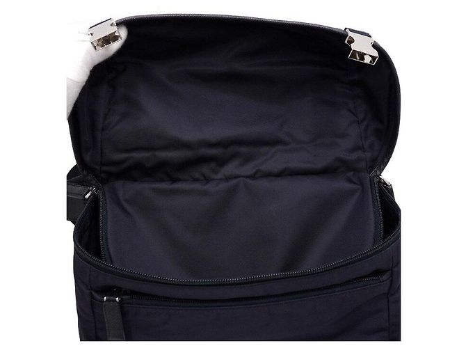 Saffiano Prada Borsa a tracolla in nylon Navy Medium - vista 6