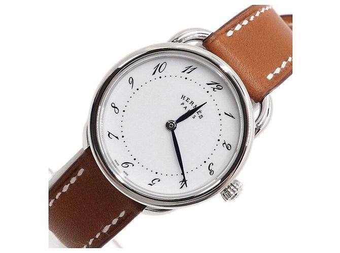 Hermès ARCEAU Damenuhr mit Lederarmband Quartz Golden - Ansicht 2