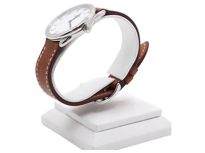 Hermès ARCEAU Damenuhr mit Lederarmband Quartz Golden - Ansicht 3