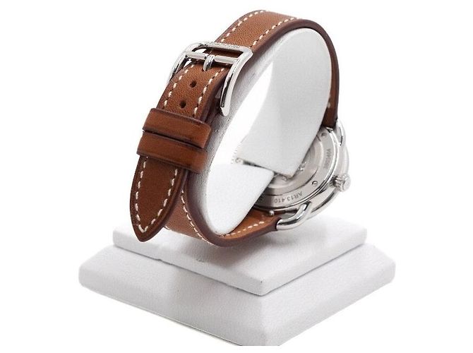 Hermès ARCEAU Damenuhr mit Lederarmband Quartz Golden - Ansicht 5