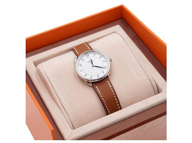 Hermès ARCEAU Damenuhr mit Lederarmband Quartz Golden - Ansicht 6