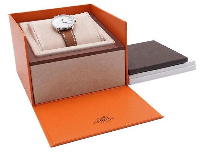 Hermès ARCEAU Damenuhr mit Lederarmband Quartz Golden - Ansicht 7