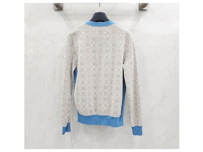 Louis Vuitton Cárdigan Monogram SINCE con ribete de contraste Plata - vista 2