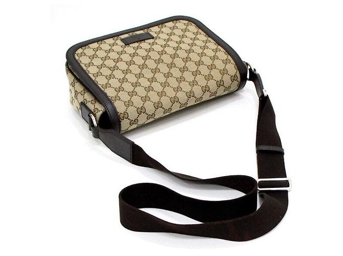 Gucci Borsa a tracolla messenger con patta in GG Canvas Multicolore - vista 11