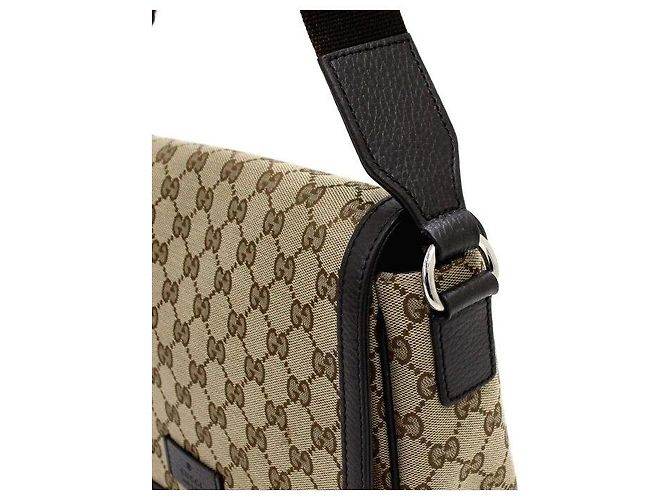 Gucci Borsa a tracolla messenger con patta in GG Canvas Multicolore - vista 14