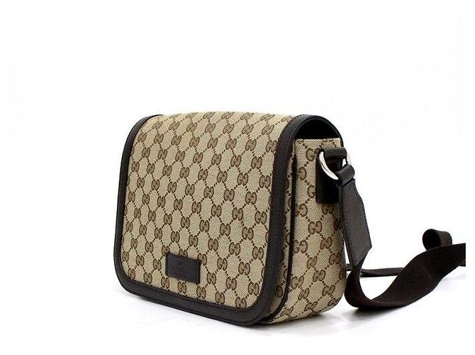 Gucci Borsa a tracolla messenger con patta in GG Canvas Multicolore - vista 3