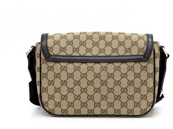 Gucci Borsa a tracolla messenger con patta in GG Canvas Multicolore - vista 5