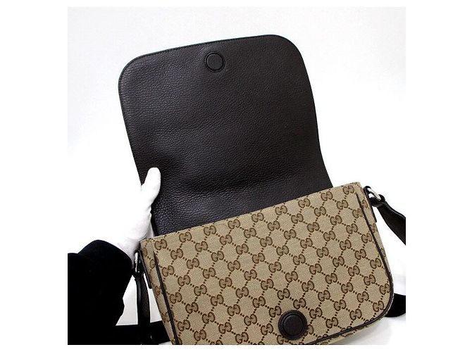Gucci Borsa a tracolla messenger con patta in GG Canvas Multicolore - vista 6