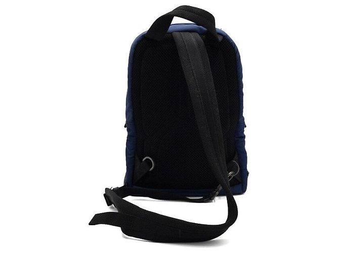 Prada Blue Initial Nylon Men's Single Sling Backpack - view 4