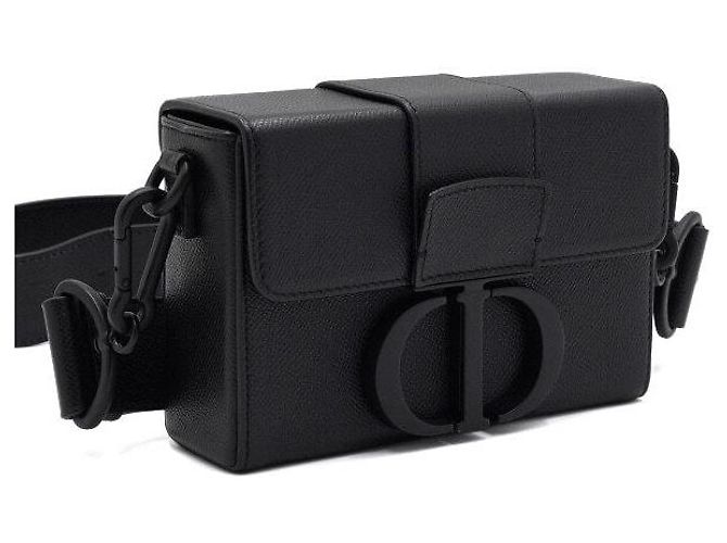 30 Montaigne Dior Borsa a tracolla e a spalla Montaigne Box in pelle di vitello nera Nero - vista 3