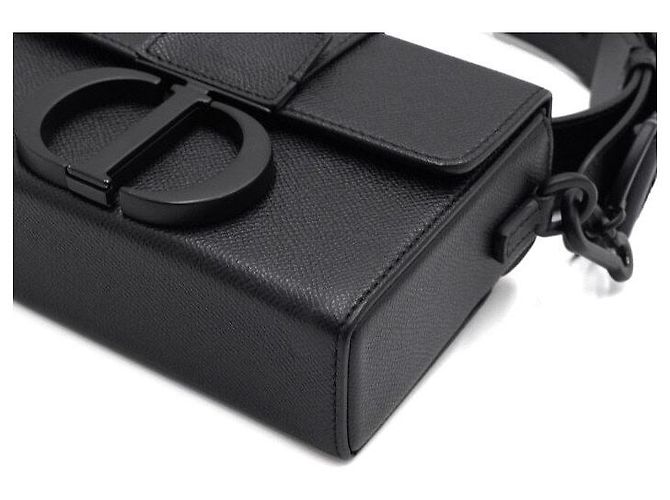 30 Montaigne Dior Borsa a tracolla e a spalla Montaigne Box in pelle di vitello nera Nero - vista 8