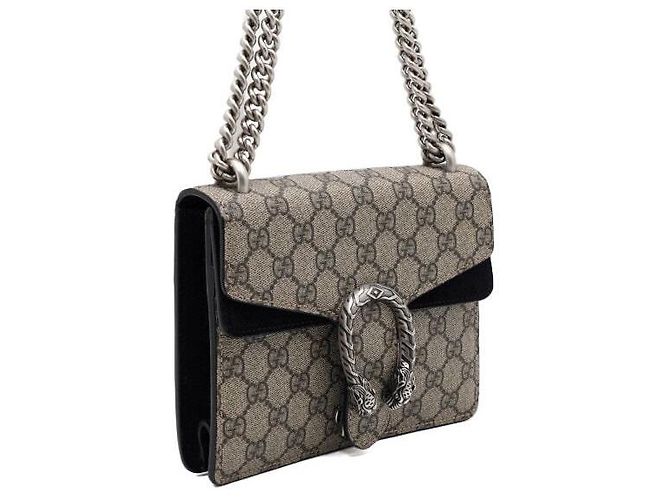 Gucci Mini borsa a tracolla con catena Dionysus Tiger Head Crossbody Nero - vista 3