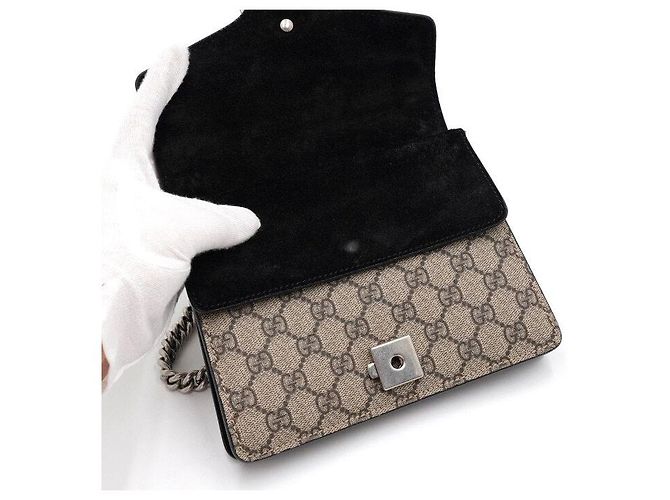 Gucci Mini borsa a tracolla con catena Dionysus Tiger Head Crossbody Nero - vista 7