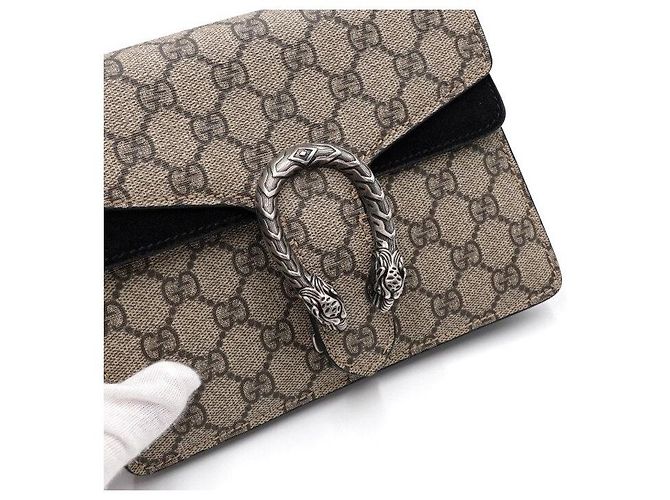 Gucci Mini borsa a tracolla con catena Dionysus Tiger Head Crossbody Nero - vista 9