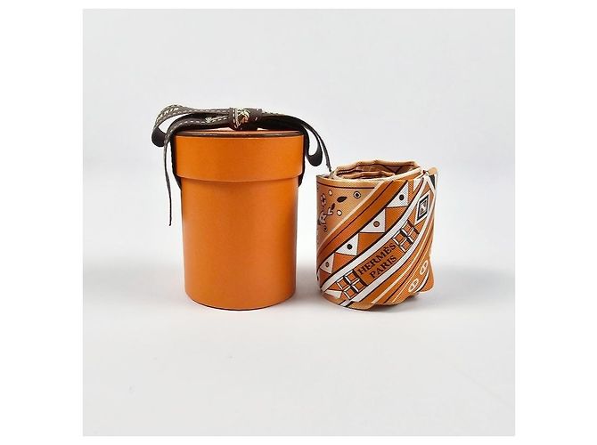 Hermès Foulard Twilí in seta Cheval de Coeur Bandana da donna Bianco - vista 12
