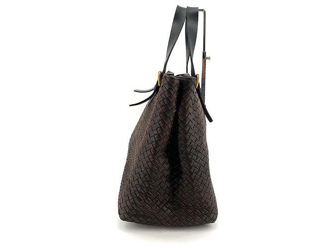 Bottega Veneta Borsa Tote Intrecciato Big Shopper Marrone - vista 2