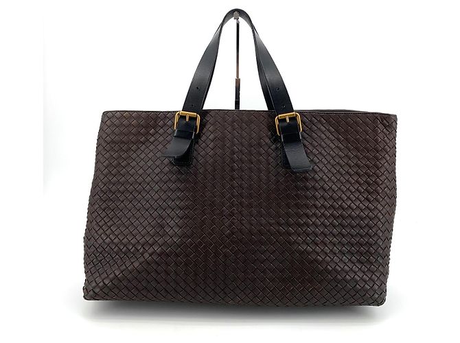 Bottega Veneta Borsa Tote Intrecciato Big Shopper Marrone - vista 4