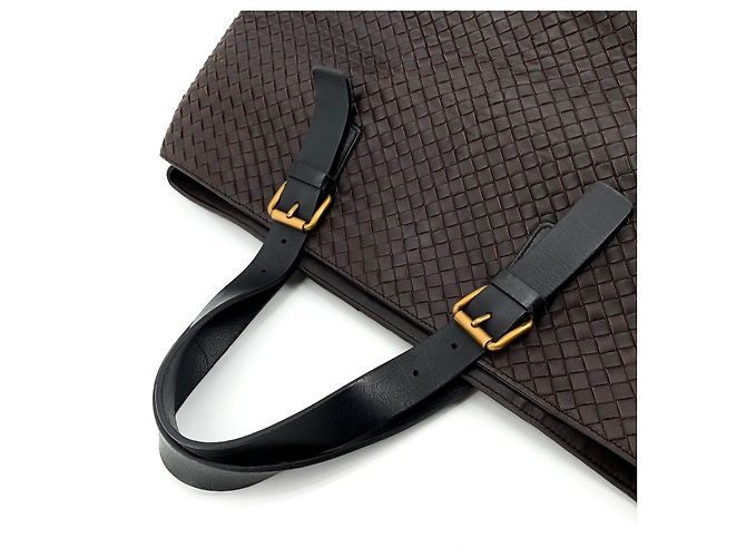 Bottega Veneta Borsa Tote Intrecciato Big Shopper Marrone - vista 6