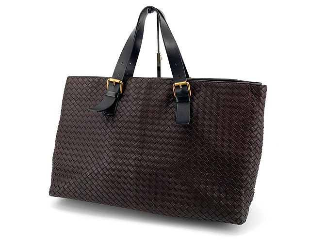Bottega Veneta Borsa Tote Intrecciato Big Shopper Marrone - vista 7