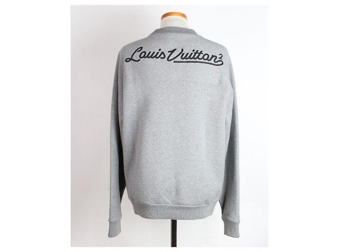 Louis Vuitton Nigo Logo Fleece Sweatshirt Grau Braun - Ansicht 2