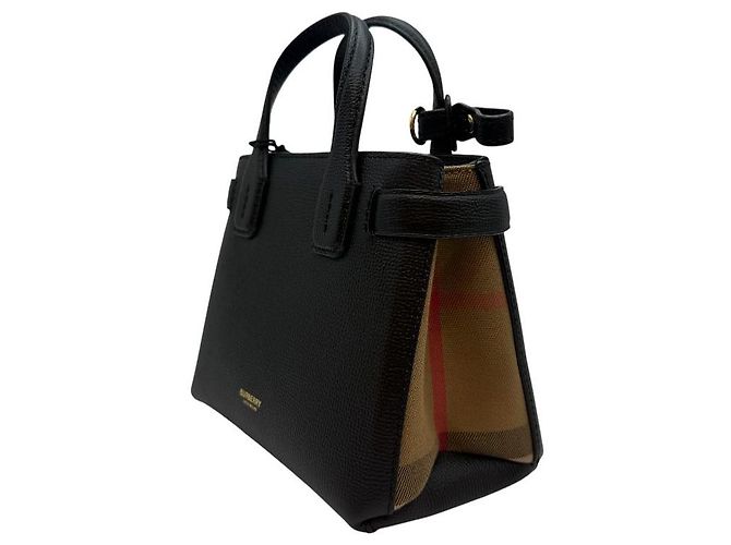 Burberry Borsa Tote Baby Banner Black Nero - vista 3