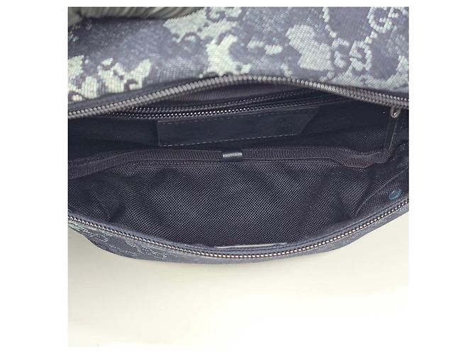 Gucci Borsa a tracolla grande in denim Multicolore - vista 10