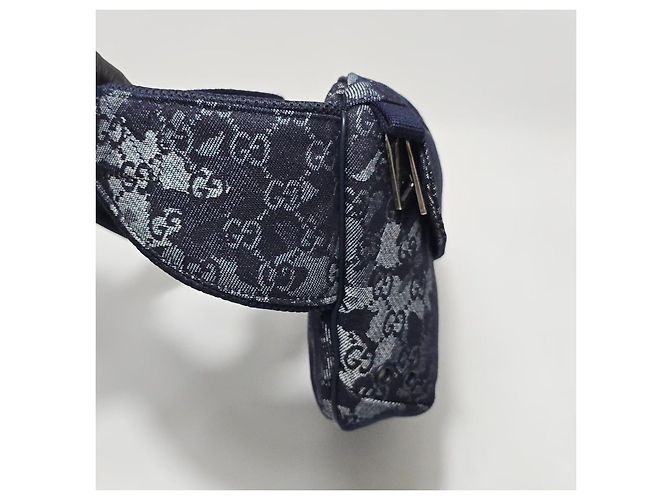 Gucci Borsa a tracolla grande in denim Multicolore - vista 6