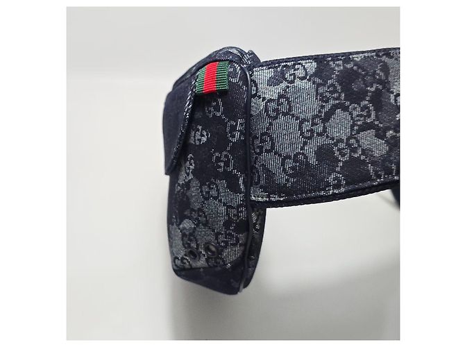 Gucci Borsa a tracolla grande in denim Multicolore - vista 7