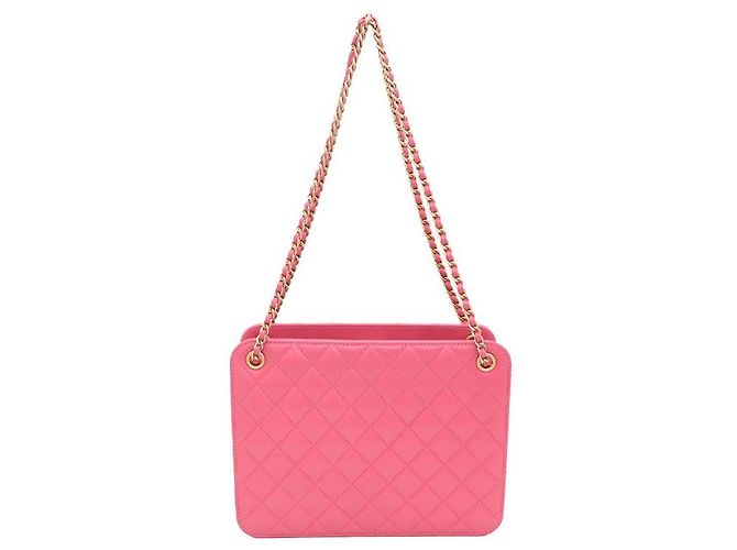 Chanel Borsa a tracolla a soffietto con logo CC Rosa - vista 3