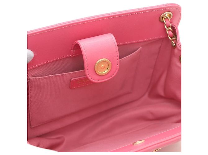 Chanel Borsa a tracolla a soffietto con logo CC Rosa - vista 8