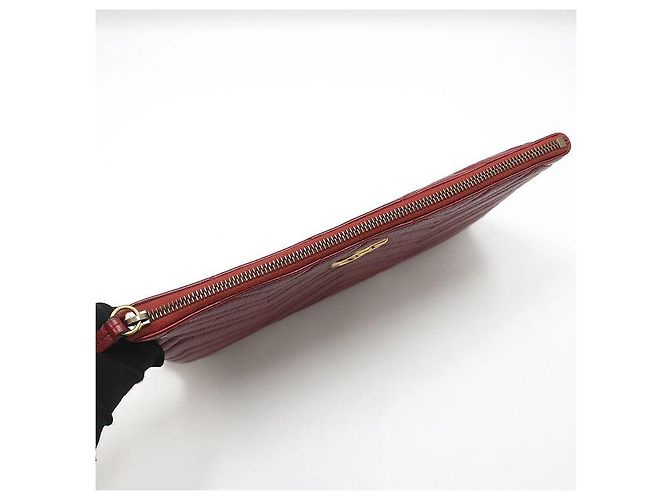 Gucci Clutch Red Matelassé Chevron GG Marmont Rosso - vista 6